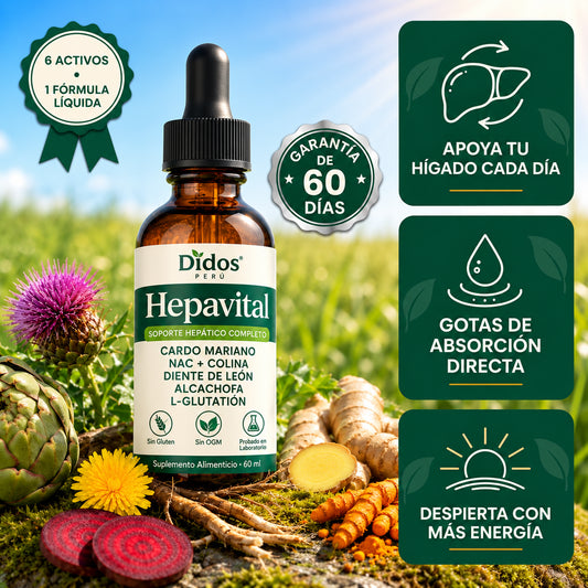Gotas de Apoyo Hepático - Glutation, NAD, Cardo Mariano