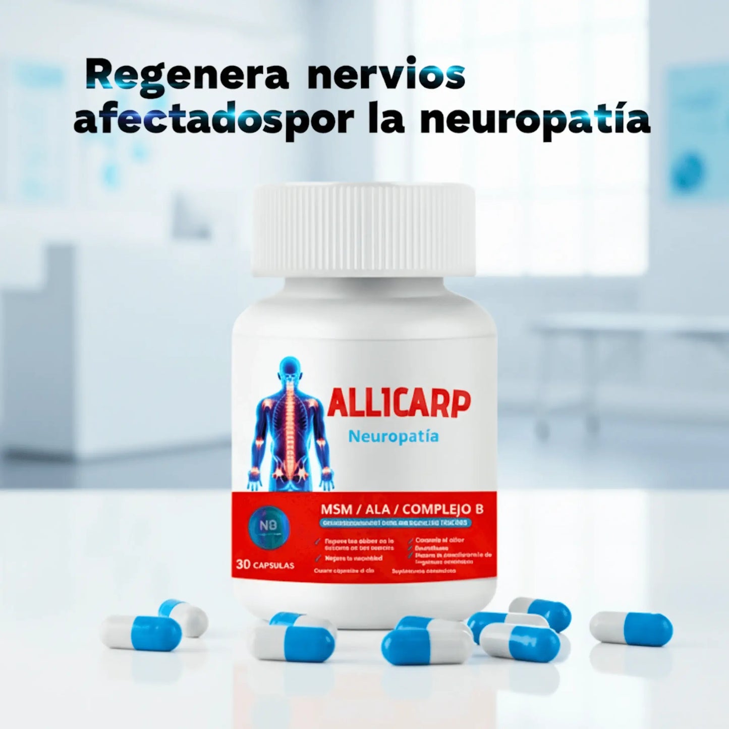 ALLICARP - Suplemento Vitamínico para Aliviar La Neuropatía