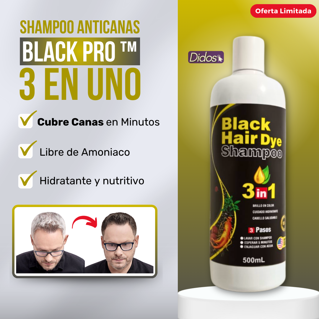 SHAMPOO ANTICANAS UNISEX BLACK PRO ™